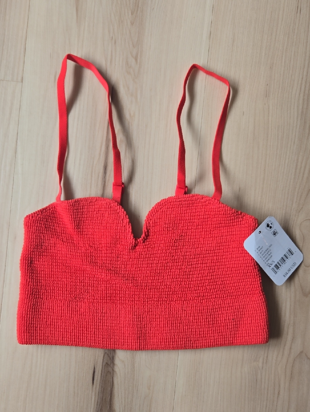 NWT Free People Intimately Bralette, Red, Size XS/S